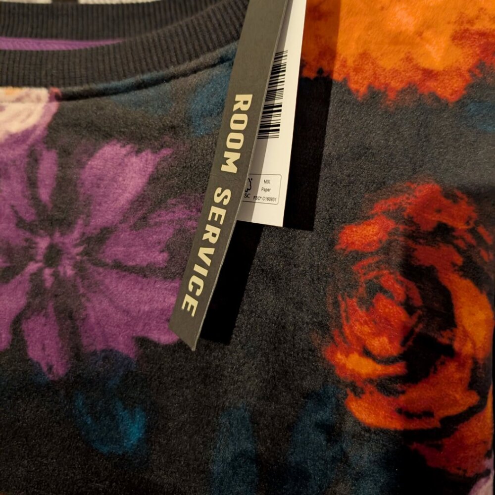 Room Service Jogger Set Women Medium Black Floral 2‑piece — Cozy & Stylish Sz M - Picture 9 of 11